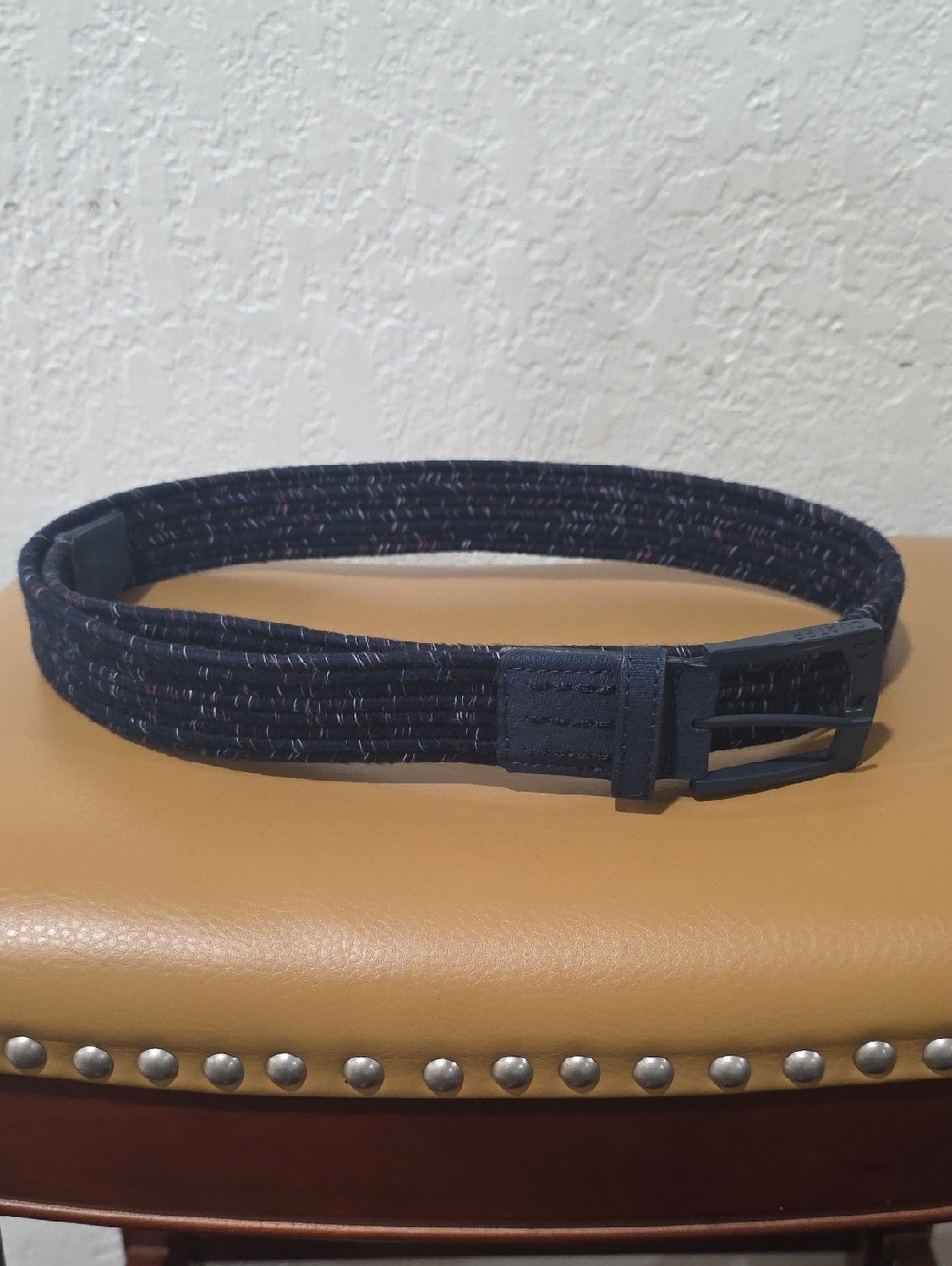 Men's Navy Woven Belt - Unbranded